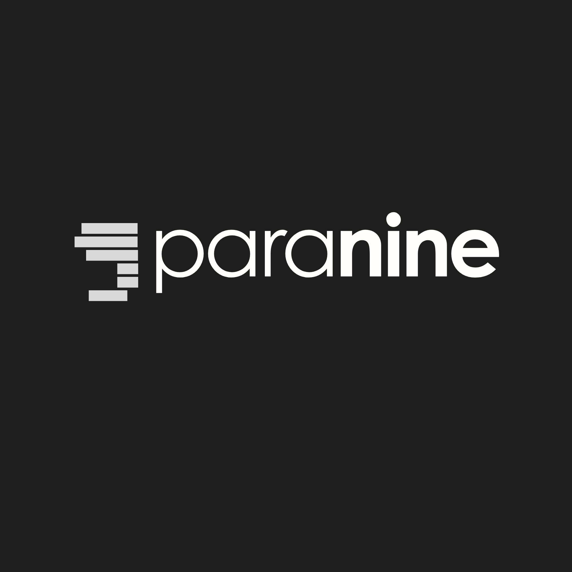 paranine wordmark on black